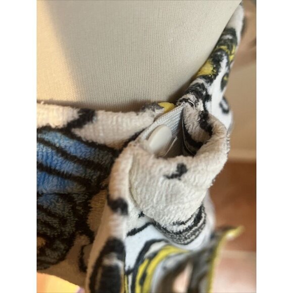 Benetton Towel Wrap Spa Elastic Button Tie Peanuts Charlie Brown Linus Lucy - Picture 5 of 7